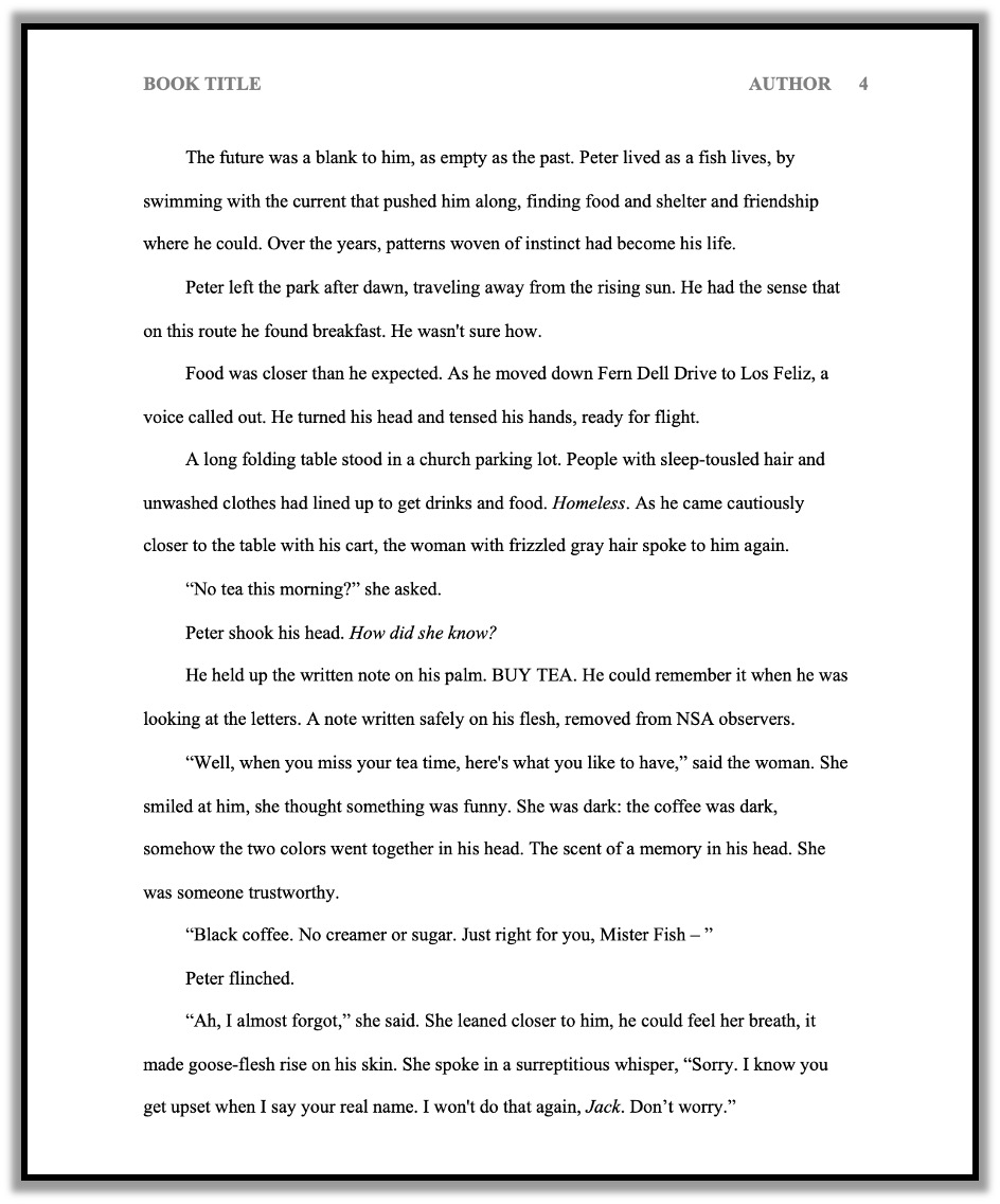 Book Format - sample page